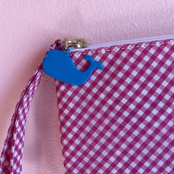 Pink and White Gingham Wristlet - Picture 2 of 7